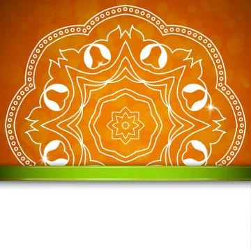 Orange background with ornament Stock Illustration