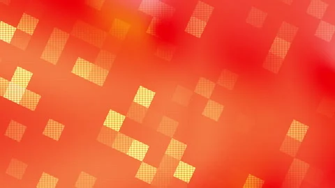 Orange background overlaid with many small translucent gridded squares. Stock Footage 303383115