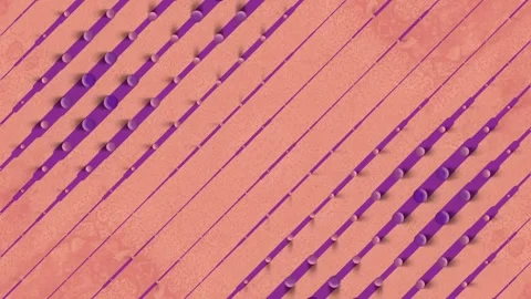 Orange background with purple stripes. 3d rendering loop animation 4K Stock Footage 283924545
