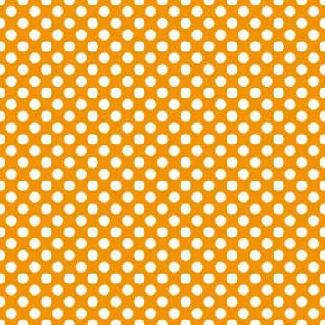Orange background with seamless polka dot patterns Stockillustratie