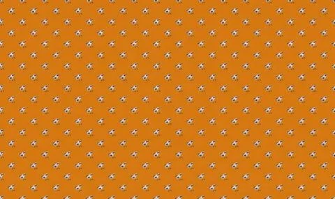 Orange background with small white and black bee pattern Stock Illustration