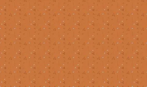Orange background with small white and yellow triangles pattern Stock Illustration