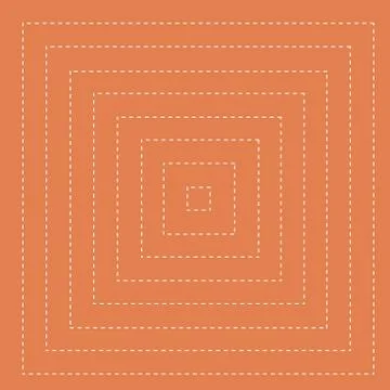 Orange background square dotted line pattern symbol Stock Illustration