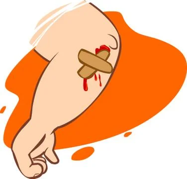 Orange background vector illustration of a arm-band Stock Illustration