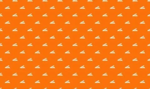 Orange background with white arrow pattern Stock Illustration