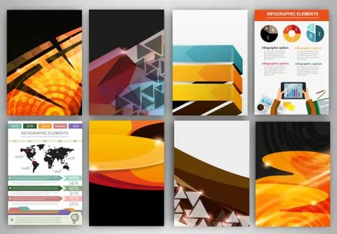 Orange backgrounds and abstract concept vector icons Stock Illustration