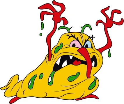 Orange bacteria Stock Illustration