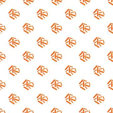 Orange bacteria seamless pattern background for microbiology concept Illustrazione stock