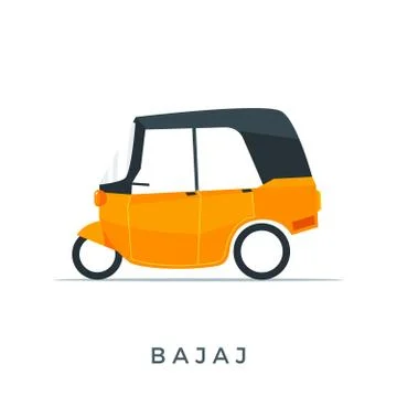 The Orange Bajaj. Isolated Vector illustration Stock Illustration