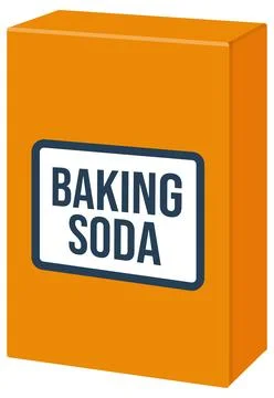 Orange Baking Soda Box Vector Illustration 스톡 일러스트