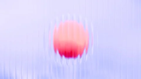 An orange ball is behind the glass loop animated background Video stock 276488573