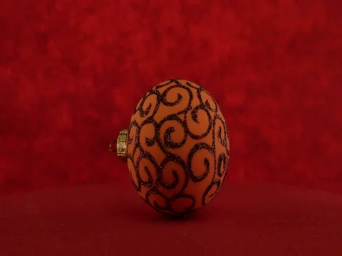 Orange ball on red background Stock Footage 70487279