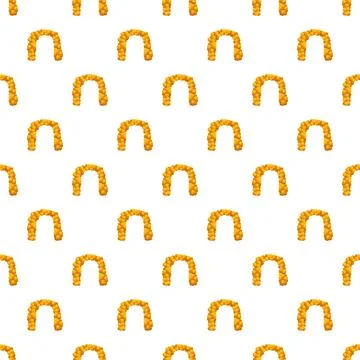 Orange balloon arch forming a seamless pattern Stock Illustration