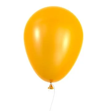 Orange balloon isolated on white background Stock Illustration