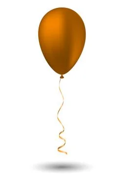 Orange balloon on white background Stock Illustration