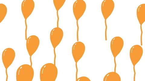 Orange Balloons Floating Stock Footage 326884991