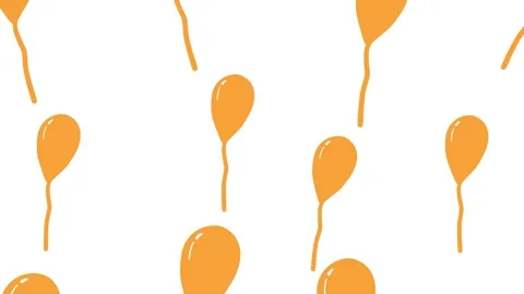 Orange Balloons Floating Stock Footage 326885008