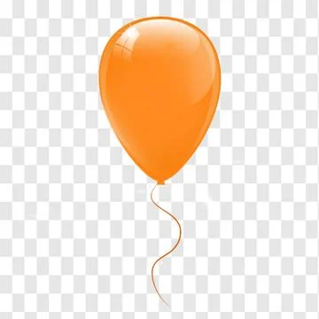 Orange balloons on a transparent background. . Vector illustration Stock Illustration