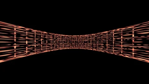 Orange Band CGI Animation Abstract Stock Footage 329003903