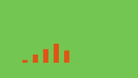 Orange Bar Chart Going Up success increa... | Stock Video | Pond5