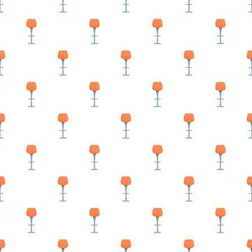 Orange bar stools arranging in repeating pattern background Stock Illustration