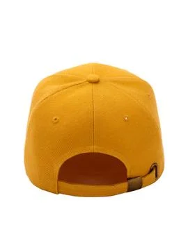 Orange baseball cap back view Stock Photos