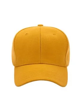 Orange baseball cap front view Stock Photos
