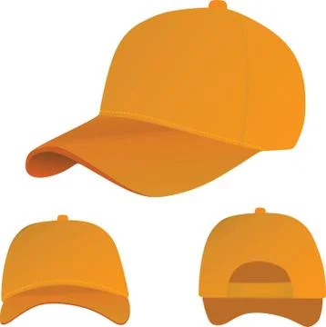 Orange baseball cap Illustrazione stock