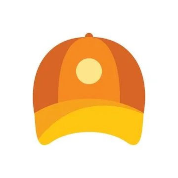 Orange baseball cap showing its back side with copy space on the brim Stock Illustration