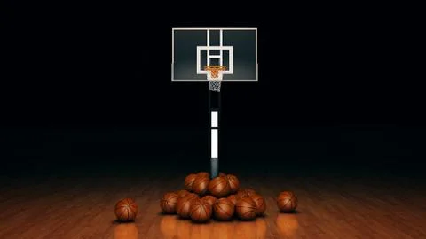 Orange basket ball. 3d rendering Stock Illustration