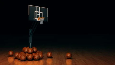 Orange basket ball. 3d rendering Stock Illustration