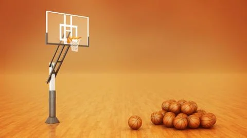 Orange basket ball. 3d rendering Stock Illustration