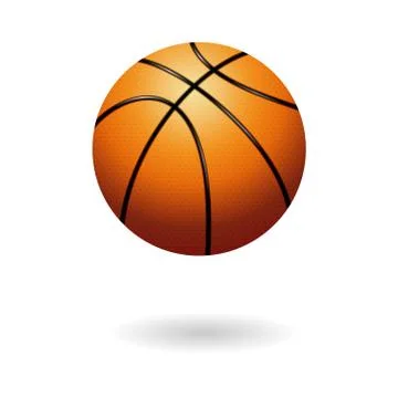 Orange basketball object Stock Illustration