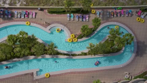 Orange Beach Lazy river Stock Footage 339023676