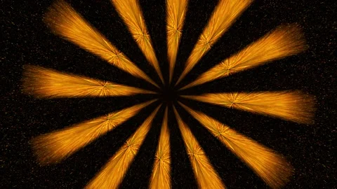 Orange beams of light rotate clockwise Stock Footage 196989398