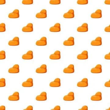 Orange beanbag chairs creating seamless pattern background イラスト素材