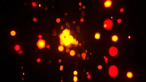 Orange Beautiful Festive Glow of Moving Bokeh Lights Background VJ Loop in 4 Stock Footage 341673040