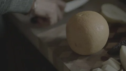 Orange Being Cut Super Slow Mo Vidéo 85039875