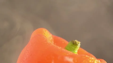 Orange Bell Pepper Crane Down Video stock 21896814