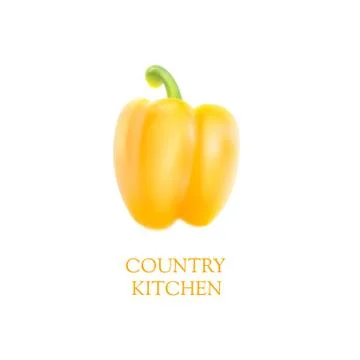 Orange bell pepper Stock Illustration