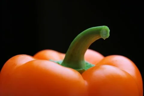Orange bell pepper Stock Photos