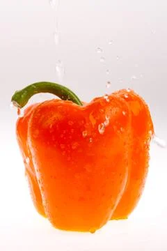 Orange bell pepper Stock Photos