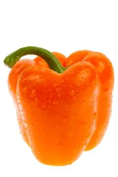 Orange bell pepper Stock Photos