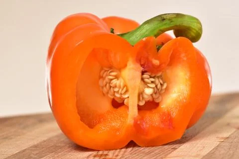 Orange bell pepper Stock Photos