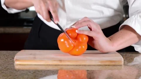 Orange Bell Single Slice 1080 Stock Footage 40633887