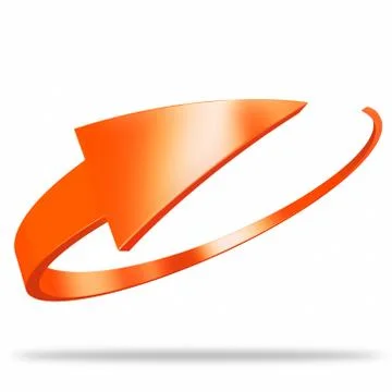 Orange bended arrow イラスト素材