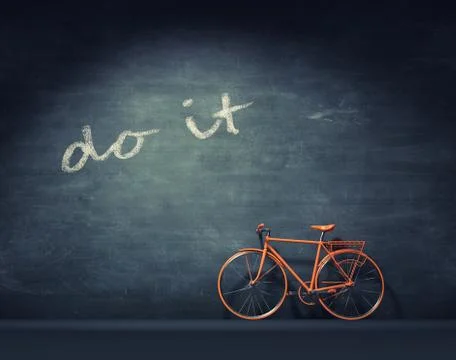 Orange bicycle Stock-Illustration