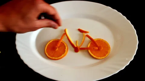 Orange bike Video stock 29189713