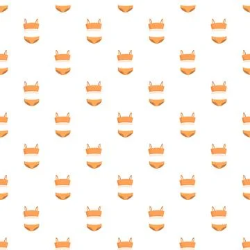 Orange bikini swimwear pattern for summer fashion background Stock Illustration