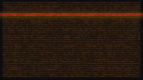 Orange Binary Code Stock Footage 158396587